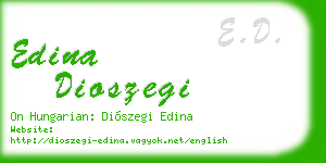 edina dioszegi business card